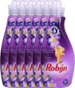 Robijn Creations Wasverzachter VOORDEELVERPAKKING 6X 1,25L. 300 Wasbeurten "Paarse Orchidee & Bosbessen" -Beste Wasserie Winkel 1027x1200