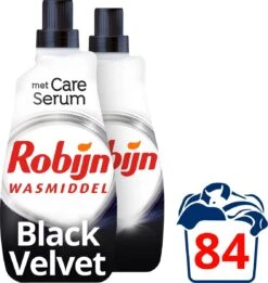 Robijn Klein & Krachtig Black Velvet Vloeibaar Wasmiddel - 2 X 42 Wasbeurten - Voordeelverpakking -Beste Wasserie Winkel 1135x1200
