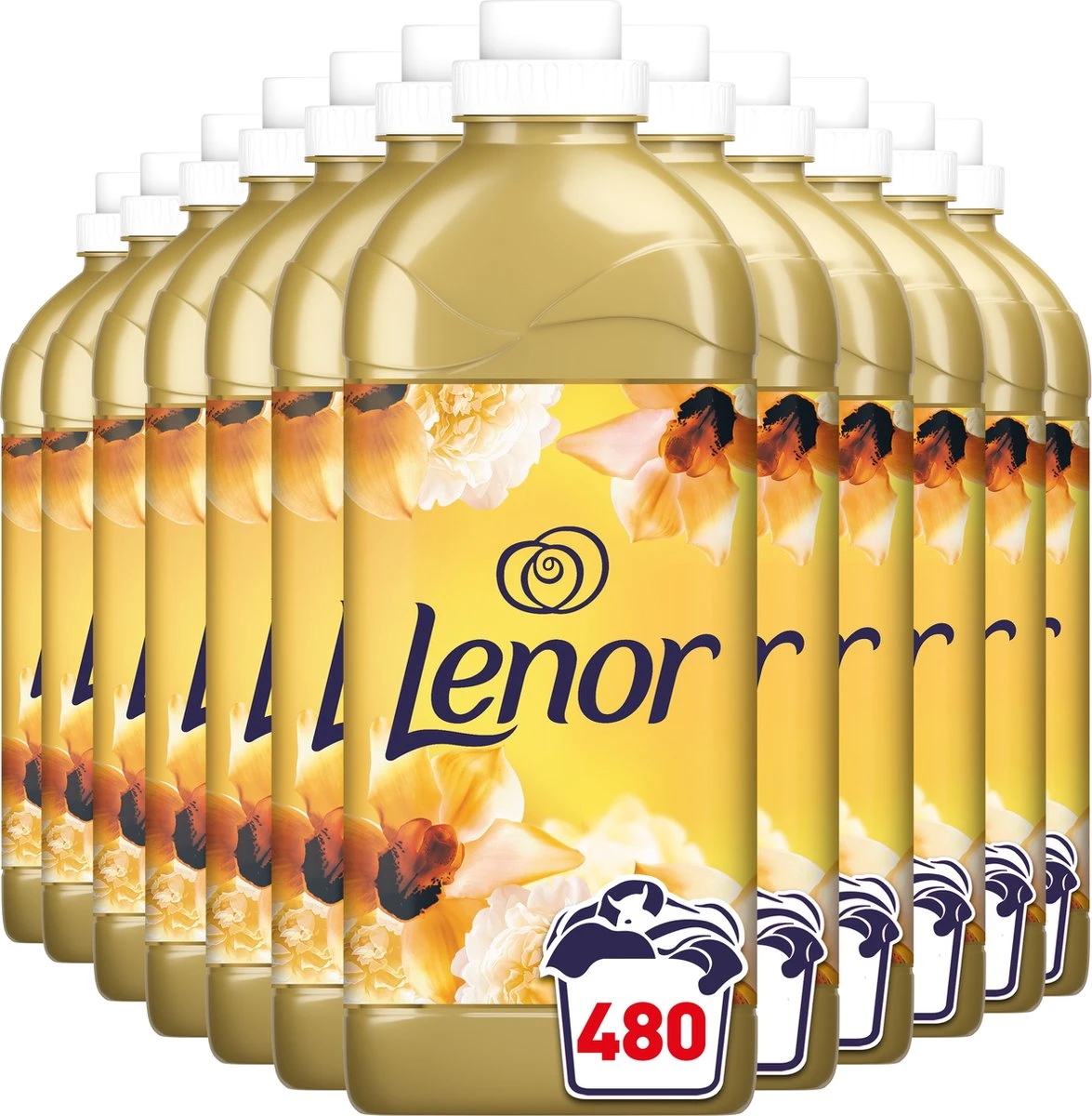 Lenor Gouden Orchidee - Wasverzachter - Voordeelverpakking 12 X 40 Wasbeurten 2 Lenor Gouden Orchidee - Wasverzachter - Voordeelverpakking 12 X 40 Wasbeurten