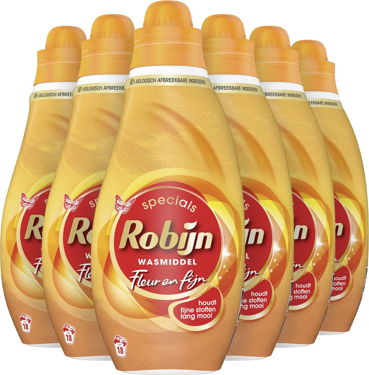 Robijn Specials Fleur & Fijn Vloeibaar Wasmiddel - 6 X 18 Wasbeurten - Voordeelverpakking 4 Robijn Specials Fleur & Fijn Vloeibaar Wasmiddel - 6 X 18 Wasbeurten - Voordeelverpakking - Afbeelding 2