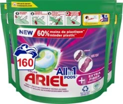 Ariel All In 1 Wasmiddel Pods + Extra Vezelbescherming - Voordeelverpakking 4x40 Wasbeurten