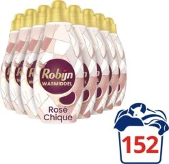 Robijn Klein & Krachtig Rosé Chique Vloeibaar Wasmiddel - 8 X 19 Wasbeurten - Voordeelverpakking -Beste Wasserie Winkel 1200x1164 1