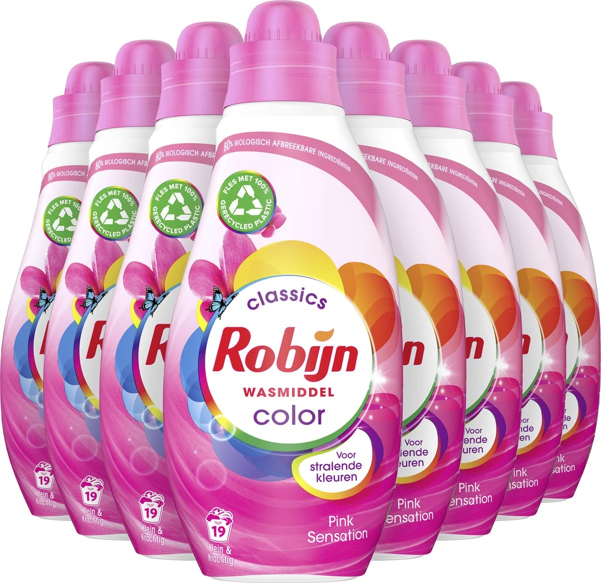Robijn Klein & Krachtig Classics Color Pink Sensation Vloeibaar Wasmiddel - 8 X 19 Wasbeurten - Voordeelverpakking 4 Robijn Klein & Krachtig Classics Color Pink Sensation Vloeibaar Wasmiddel - 8 X 19 Wasbeurten - Voordeelverpakking - Afbeelding 2
