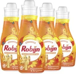 Robijn Classics Passiebloem & Bergamot Wasverzachter - 4 X 30 Wasbeurten - Voordeelverpakking -Beste Wasserie Winkel 1200x1169 4