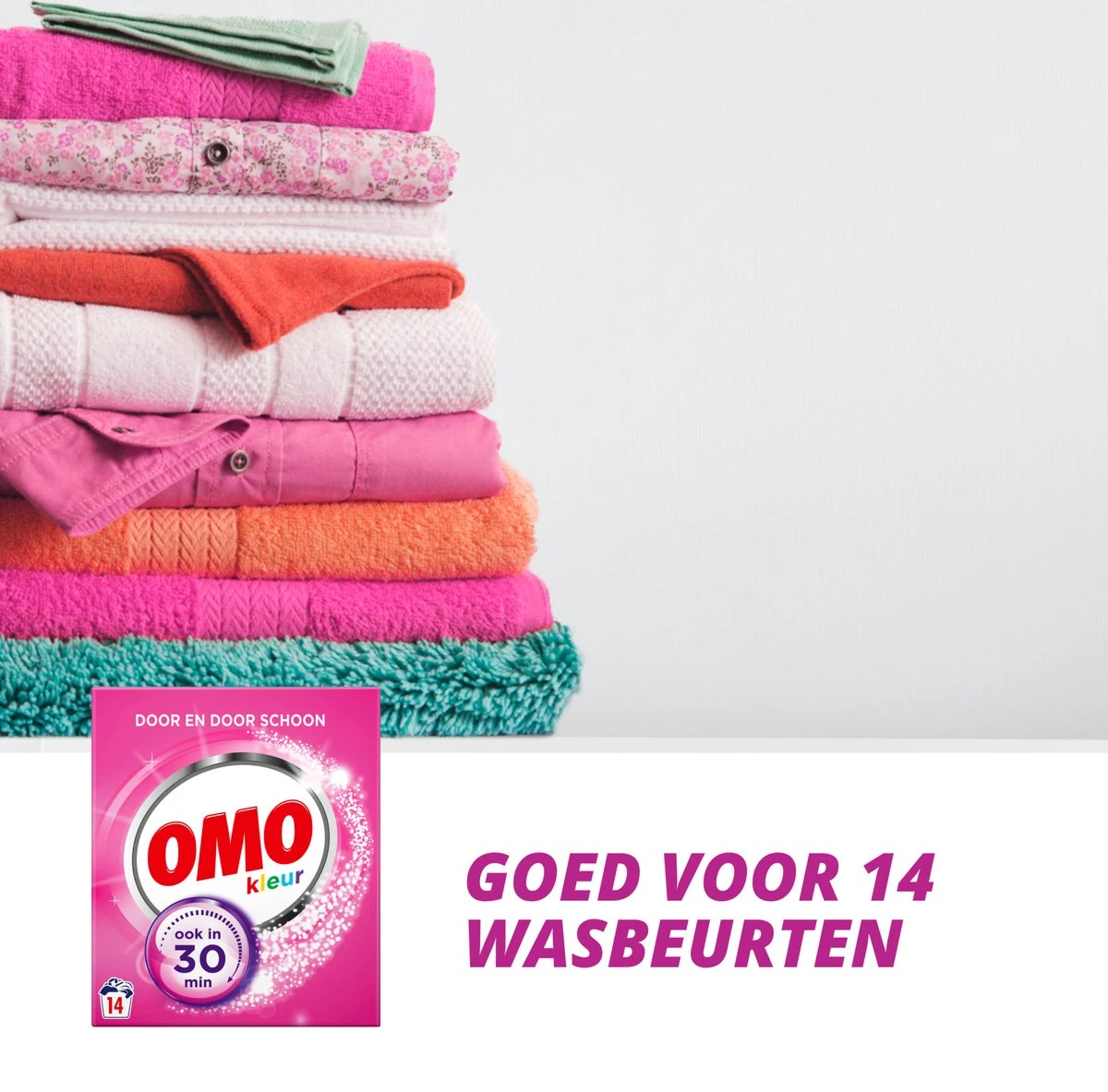 Omo Kleur Waspoeder - 6 X 14 Wasbeurten - Voordeelverpakking 5 Omo Kleur Waspoeder - 6 X 14 Wasbeurten - Voordeelverpakking - Afbeelding 3