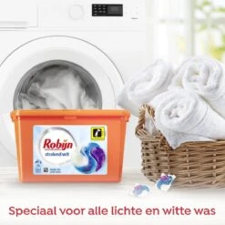 Robijn Stralend Wit 3 In 1 Wascapsules Speciaal Voor De Witte Was - 40 Wasbeurten Kwartaalbox -Beste Wasserie Winkel 1200x1200 250