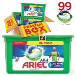 Ariel All In 1 Pods Actieve Geurbestrijding Wasmiddel - Voordeelverpakking 3 X 33 Wasbeurten - Wasmiddel Pods -Beste Wasserie Winkel 1200x1200 438