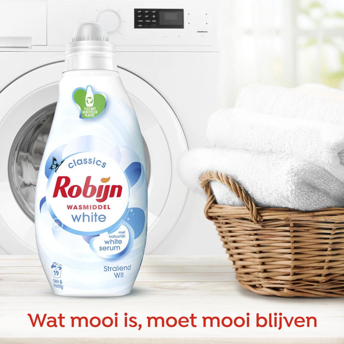 Robijn Klein & Krachtig Stralend Wit Vloeibaar Wasmiddel - 8 X 19 Wasbeurten - Voordeelverpakking 4 Robijn Klein & Krachtig Stralend Wit Vloeibaar Wasmiddel - 8 X 19 Wasbeurten - Voordeelverpakking - Afbeelding 2