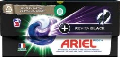 Ariel Wasmiddel Pods + Revitablack - Voor De Zwarte Was - 4 X 28 Wasbeurten - Voordeelverpakking -Beste Wasserie Winkel 1200x571 3