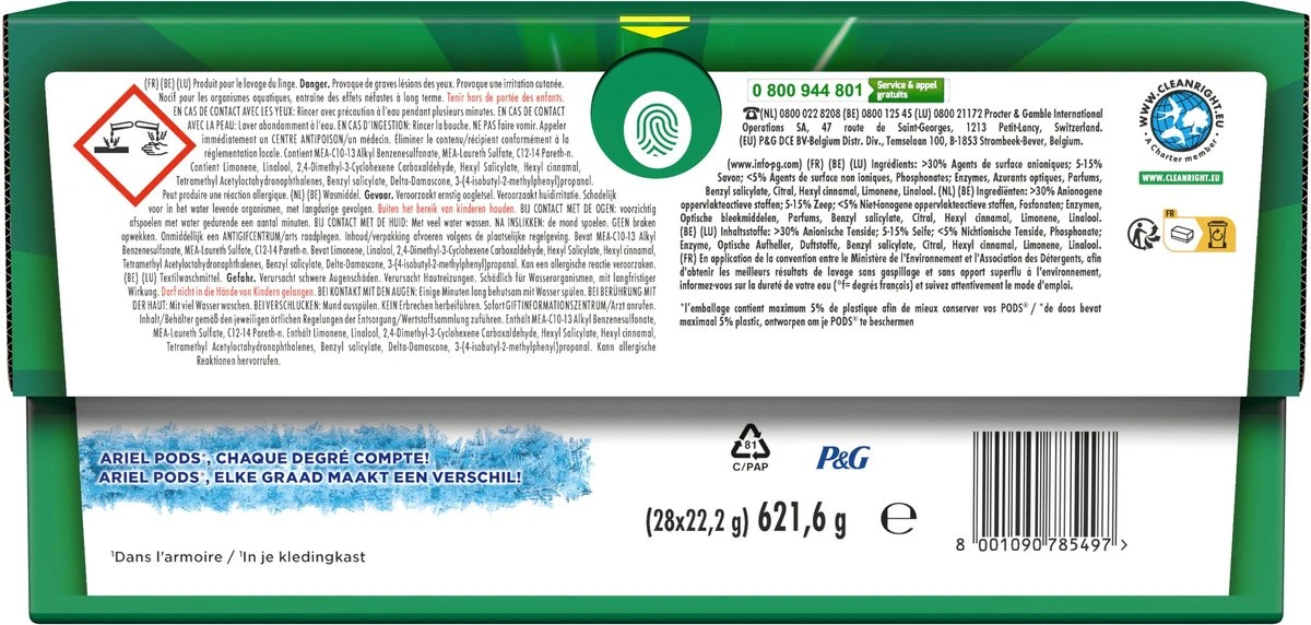 Ariel Wasmiddel Pods +Touch Van Lenor Unstoppables - Kleur - 4 X 28 Wasbeurten Voordeelverpakking 10 Ariel Wasmiddel Pods +Touch Van Lenor Unstoppables - Kleur - 4 X 28 Wasbeurten Voordeelverpakking - Afbeelding 8