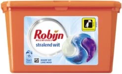 Robijn Wascapsules - 3-in-1 - Stralend Wit - 15 Stuks -Beste Wasserie Winkel 1200x736