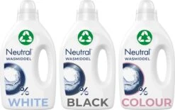 Neutral Neutral Wasmiddel Pakket Parfumvrij En Hypoallergeen Wit + Zwart + Kleur Zorgt Voor De Gevoelige Huid én Voor Het Milieu (1+1+1) X 20 Wasbeurten -Beste Wasserie Winkel 1200x753 1