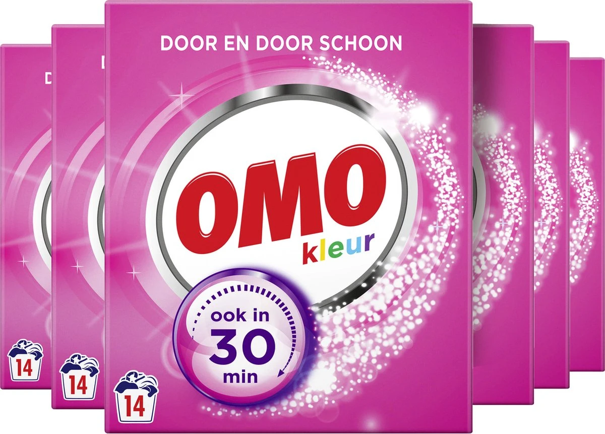 Omo Kleur Waspoeder - 6 X 14 Wasbeurten - Voordeelverpakking 4 Omo Kleur Waspoeder - 6 X 14 Wasbeurten - Voordeelverpakking - Afbeelding 2