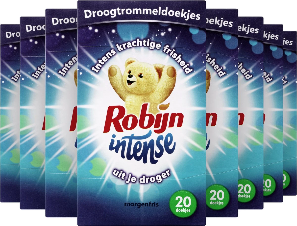 Robijn Intense Morgenfris Droogtrommeldoekjes - 9 X 20 Stuks - Voordeelverpakking 10 Robijn Intense Morgenfris Droogtrommeldoekjes - 9 X 20 Stuks - Voordeelverpakking - Afbeelding 8