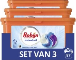 Robijn Stralend Wit Wascapsules - 3 X 29 Wasbeurten - Halfjaarbox 13 Robijn Stralend Wit Wascapsules - 3 X 29 Wasbeurten - Halfjaarbox -Beste Wasserie Winkel 1200x947