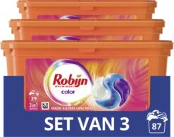 Robijn Color 3 In 1 Wascapsules - 3 X 29 Wasbeurten - Halfjaarbox -Beste Wasserie Winkel 1200x948