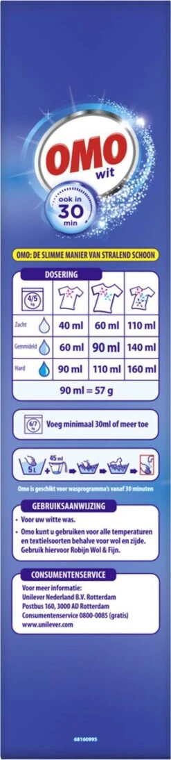 Omo Wit XXL Waspoeder 80 Wasbeurten -Beste Wasserie Winkel 271x1200