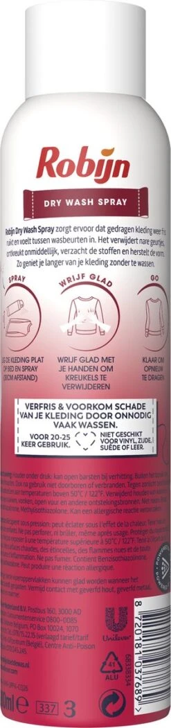 Robijn Pink Sensation Dry Wash Spray - 2 X 200 Ml - Voordeelverpakking -Beste Wasserie Winkel 282x1200 3