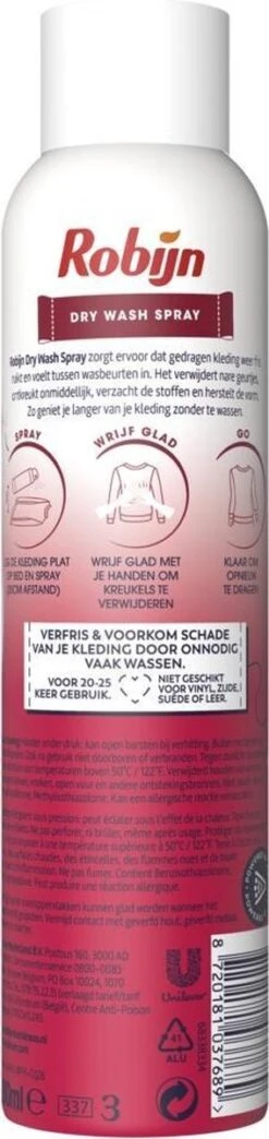 Robijn Pink Sensation Dry Wash Spray 200 Ml -Beste Wasserie Winkel 284x1200 1