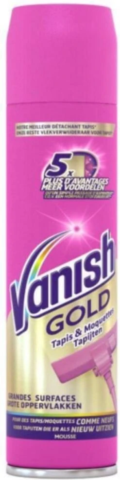 Vanish Gold Mousse Voor Tapijt Vlekkenverwijderaar - 600 Ml -Beste Wasserie Winkel 302x1200