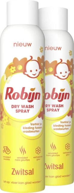 Robijn Dry Wash Spray Zwitsal - 2 X 200ml - Voordeelverpakking