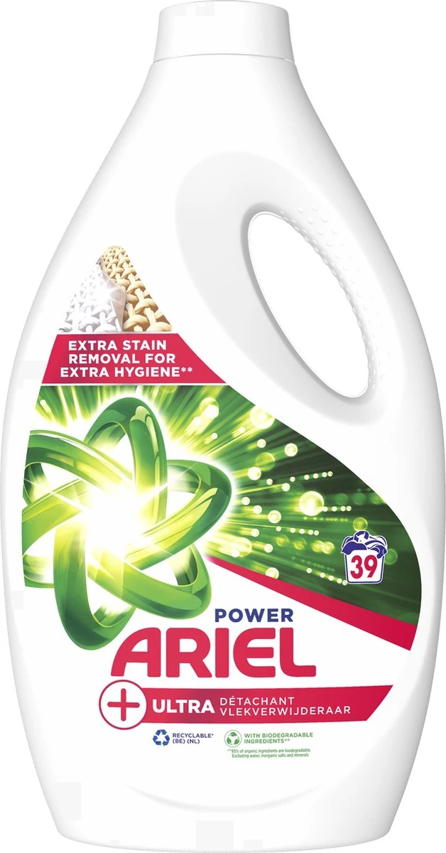 Ariel Vloeibaar Wasmiddel - +Ultra Détachant - Voordeelverpakking 5 X 39 Wasbeurten 8 Ariel Vloeibaar Wasmiddel - +Ultra Détachant - Voordeelverpakking 5 X 39 Wasbeurten - Afbeelding 6