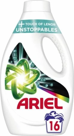 Ariel Vloeibaar Wasmiddel +Touch Van Lenor Unstoppables - Kleur - Voordeelverpakking 4 X 16 Wasbeurten -Beste Wasserie Winkel 656x1200 4
