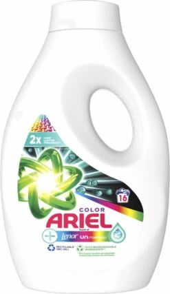 Ariel Vloeibaar Wasmiddel +Touch Van Lenor Unstoppables - Kleur - Voordeelverpakking 4 X 16 Wasbeurten -Beste Wasserie Winkel 694x1200